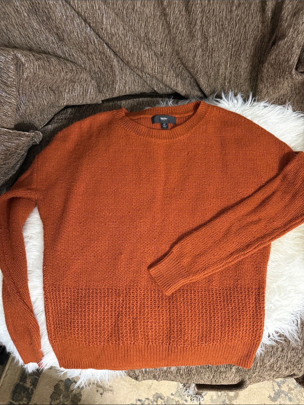 Mossimo Supply Co. Women's Rust Orange Crewneck Sweater